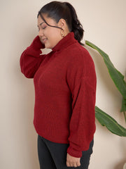 Ribbed Turtle Neck Pullover