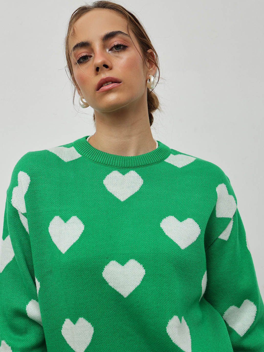 Acrylic Heart Sweater