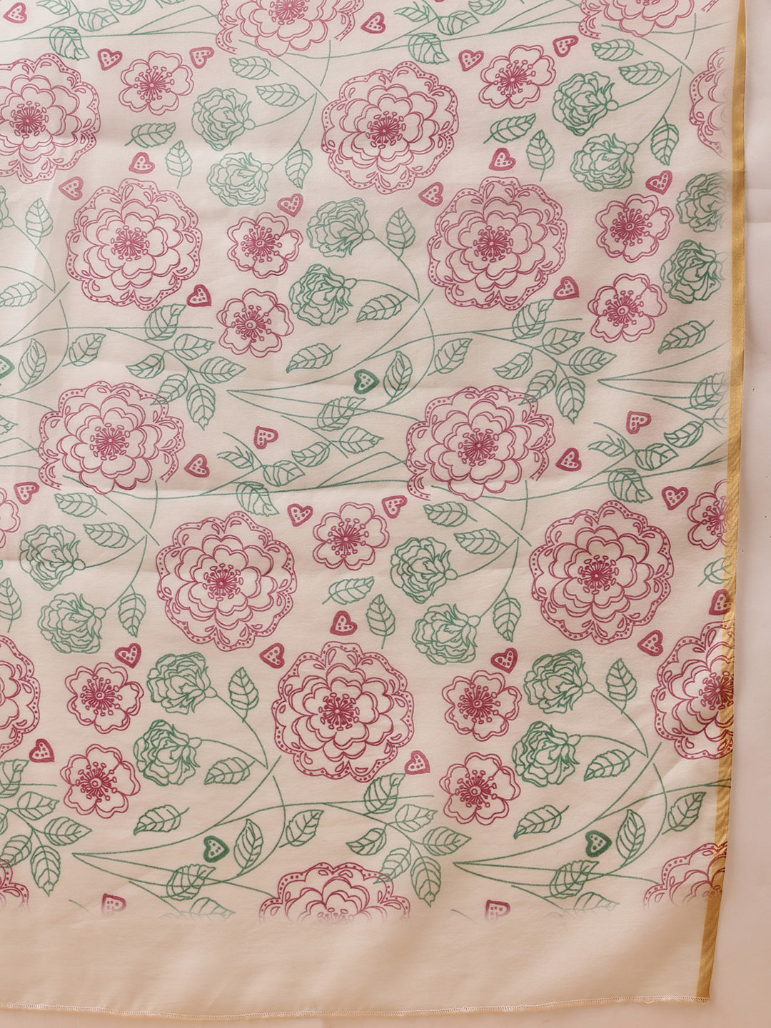 Digital Printed Pen Kalamkari Saree With Printed Blouse
