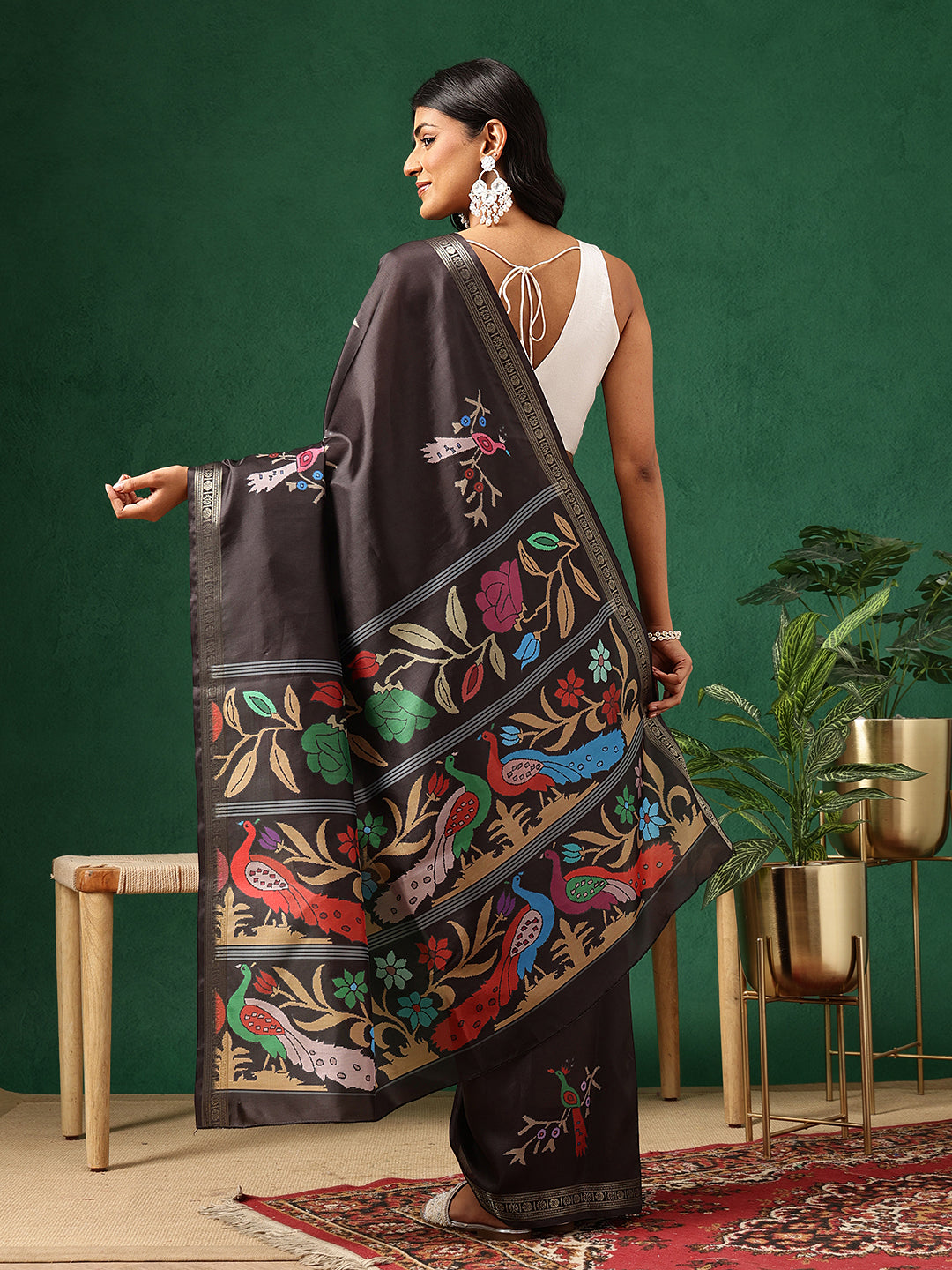 Digital Printed Art Silk Saree