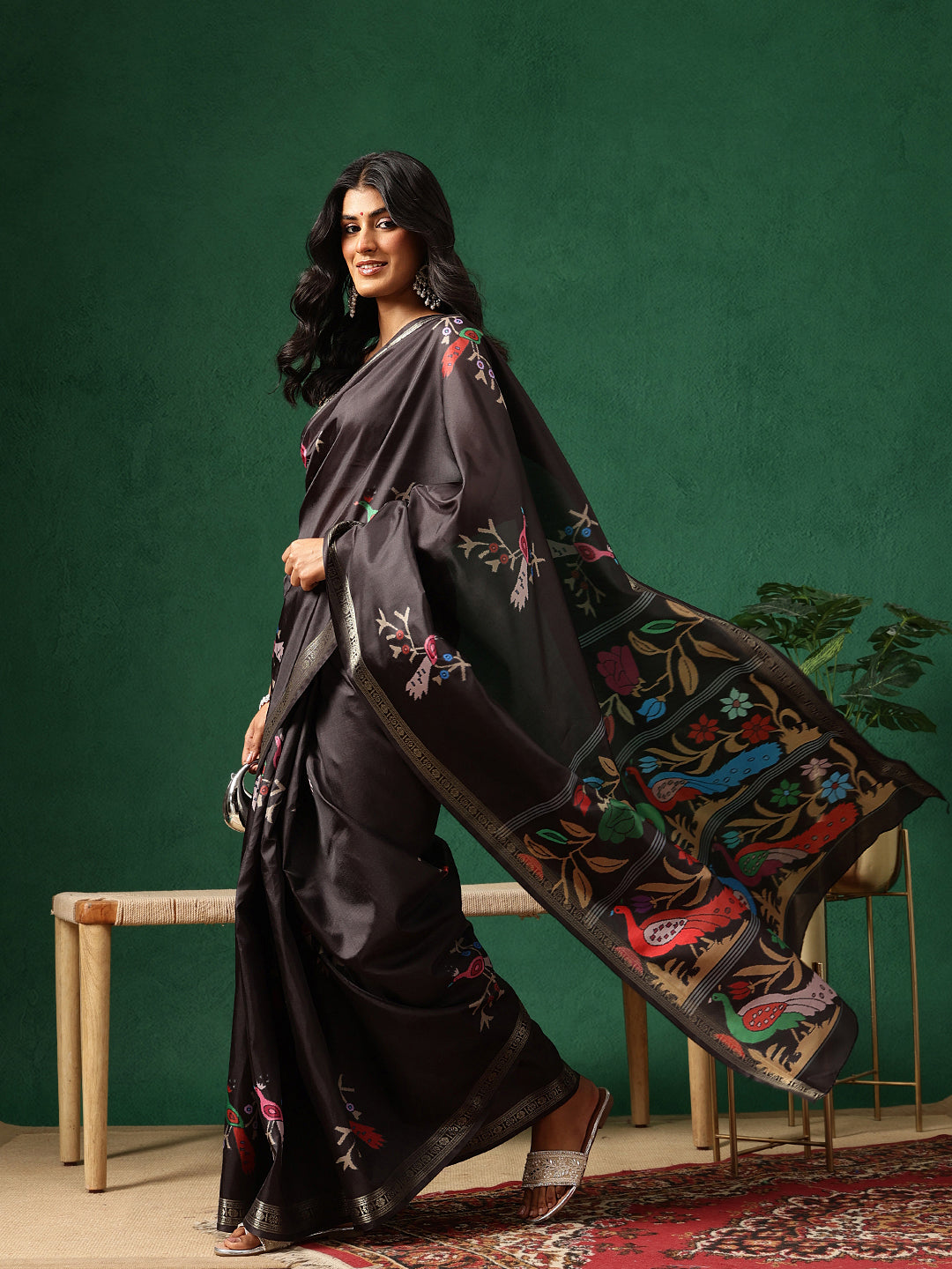 Digital Printed Art Silk Saree