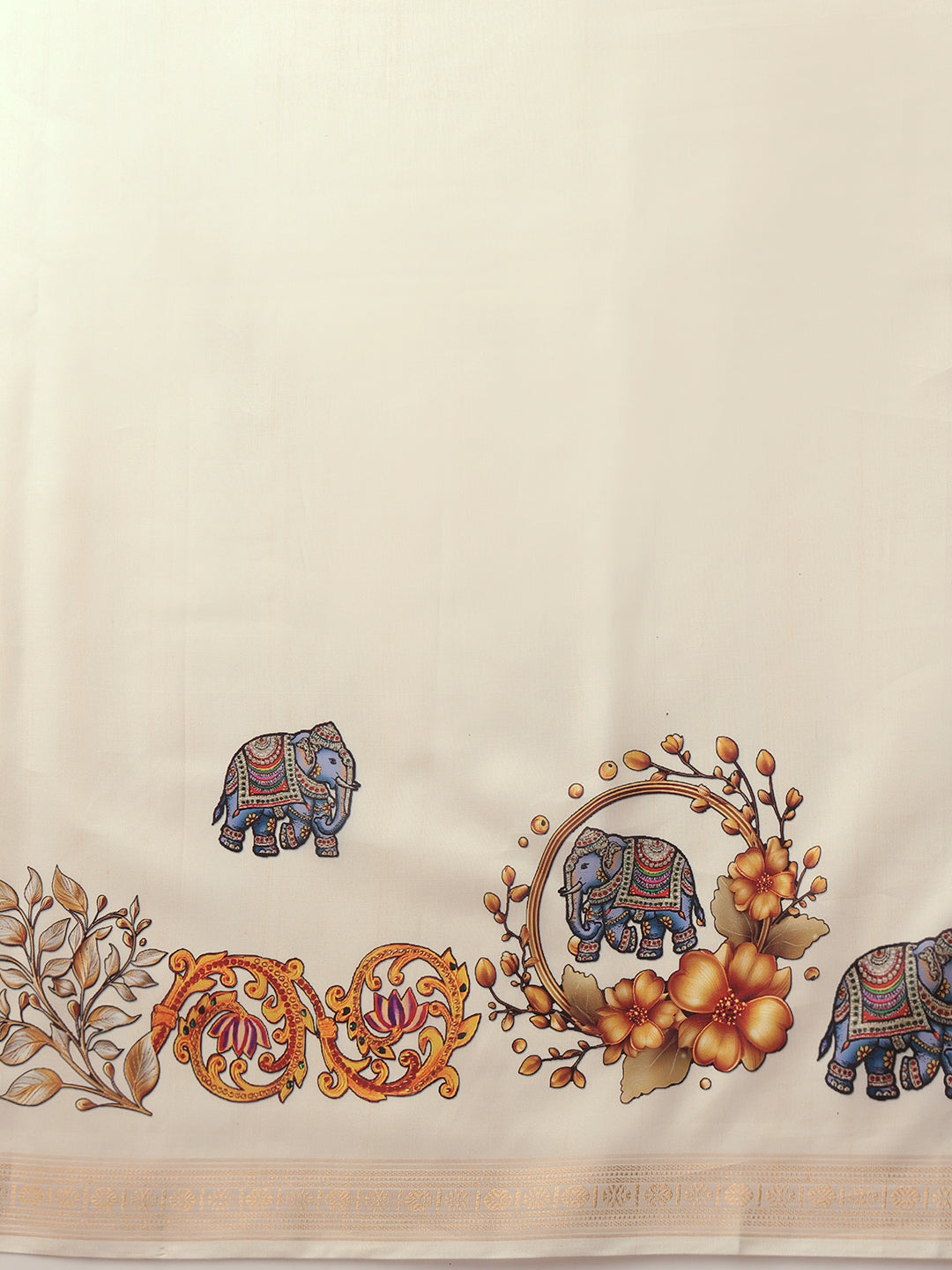 Digital Printed Festive Collection Mayli Tanjore Art Inspired Saree