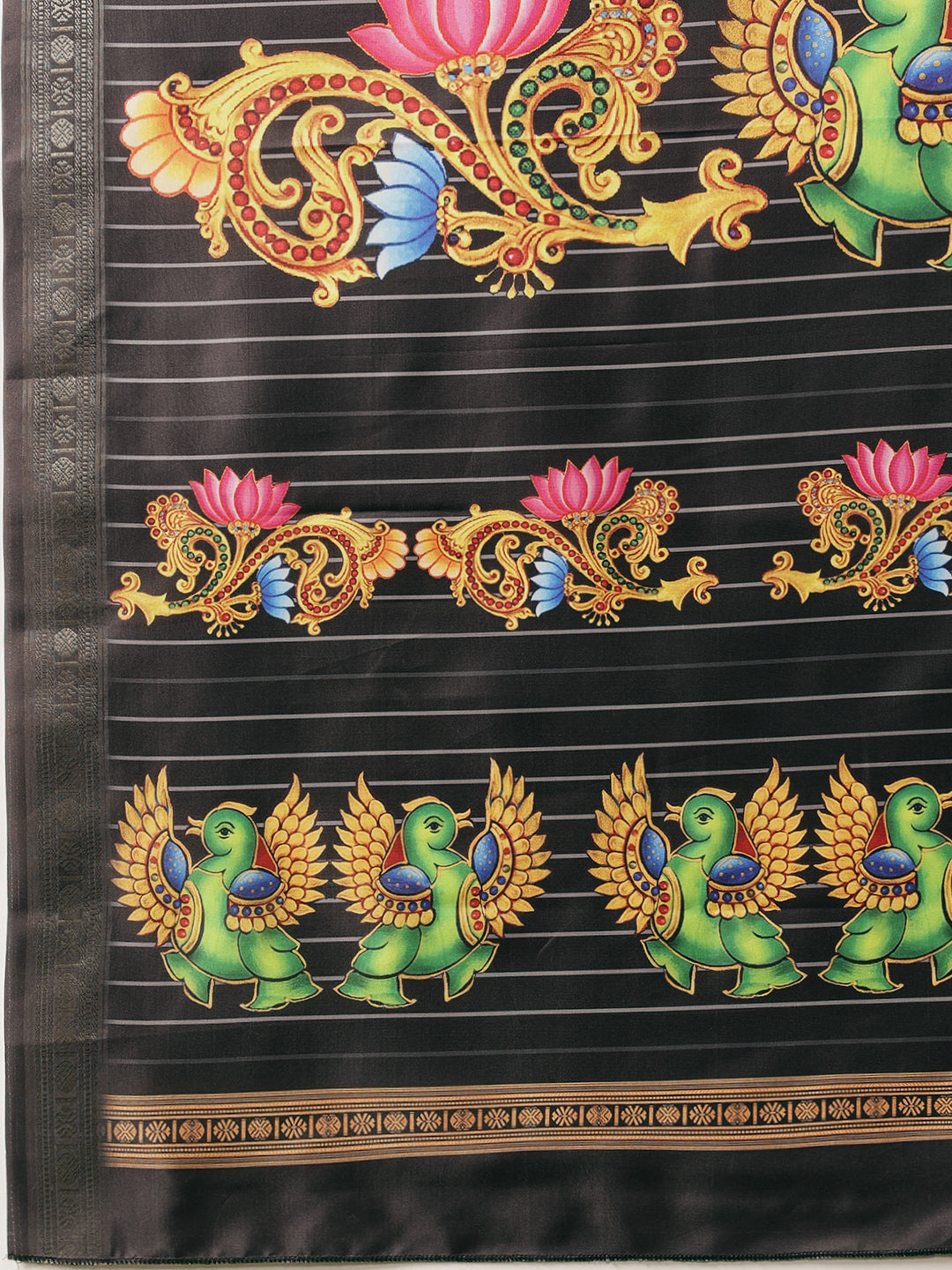 Digital Printed Premium Festive Saree with Tanjore Art Inspiration