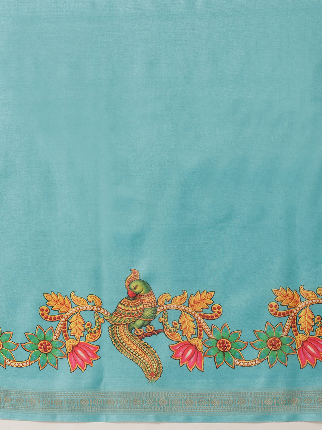 Digital Printed Premium Festive Saree with Tanjore Art Inspiration