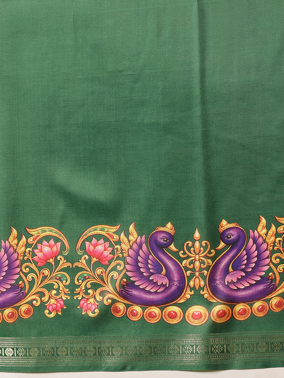 Digital Printed Premium Festive Saree with Tanjore Art Inspiration