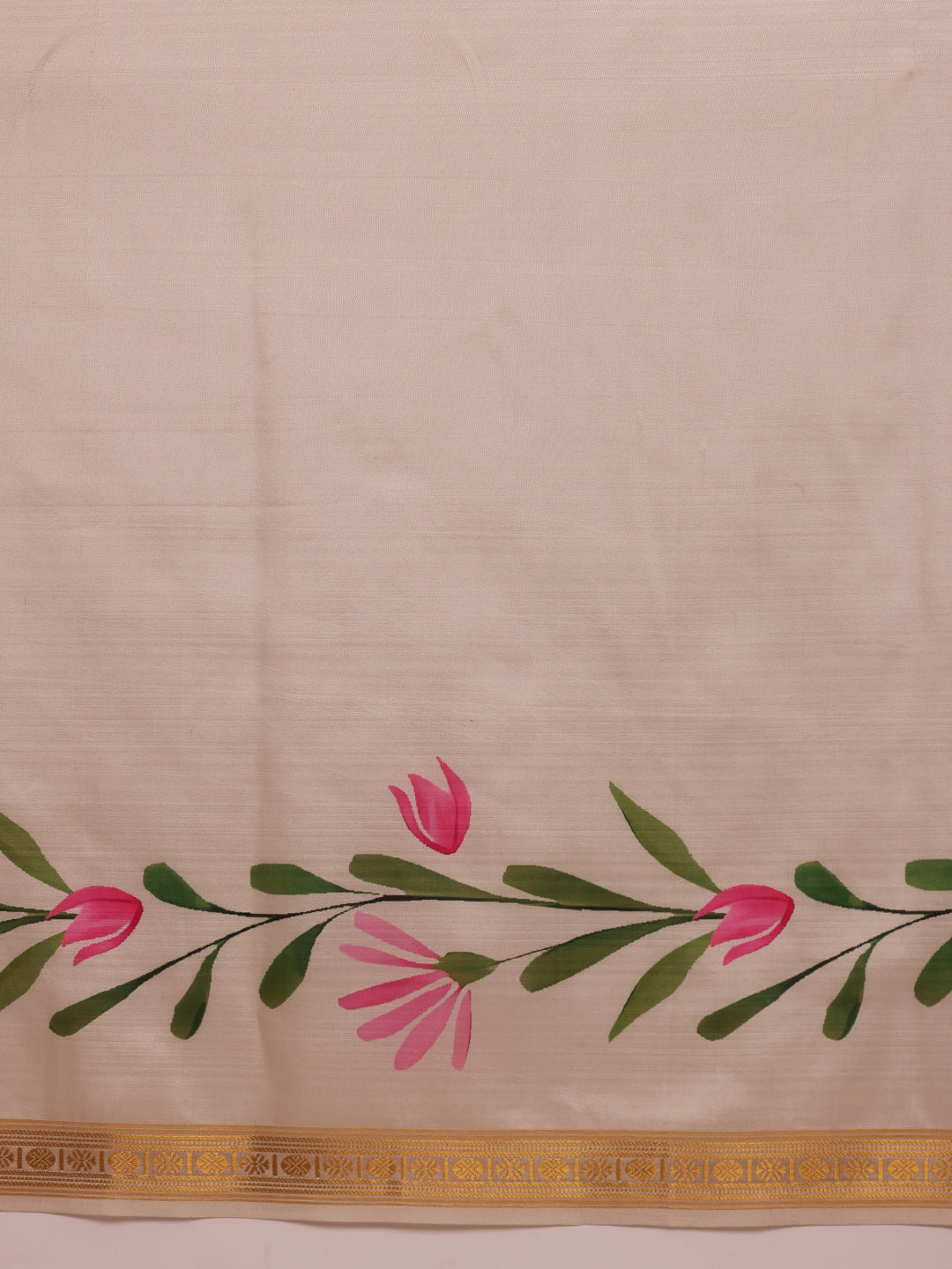 Kerala Style Digital Printed Silk Saree for Onam, Temple, & Ethnic Wear with Printed Blouse