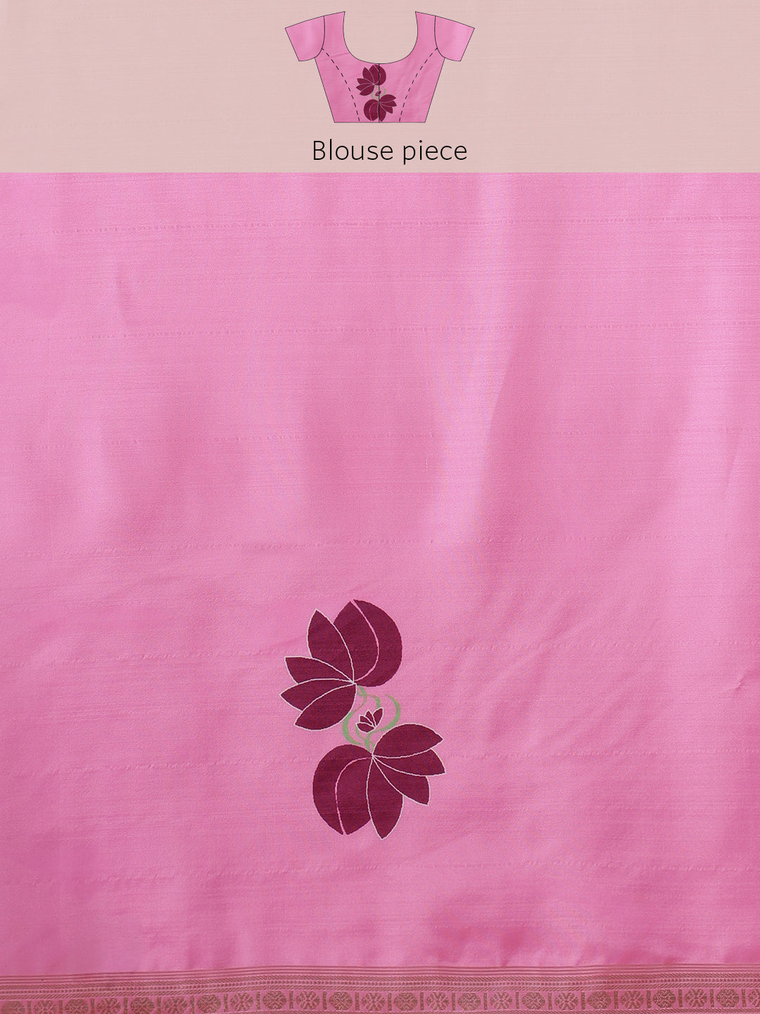 Kerala Style Digital Printed Silk Saree for Onam, Temple, & Ethnic Wear with Printed Blouse