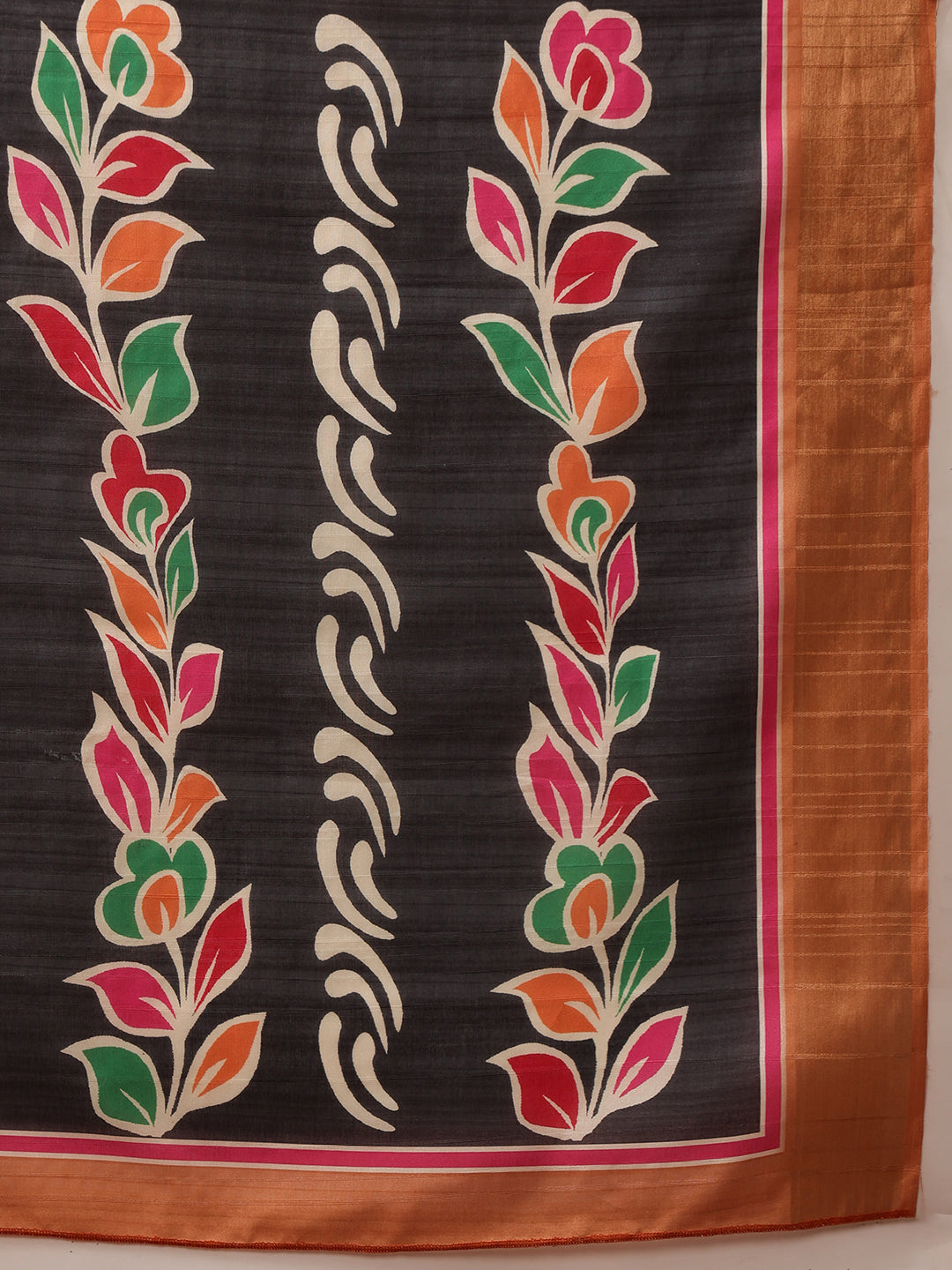 Women's Kotha Silk Bengali Style Digital Printed Saree
