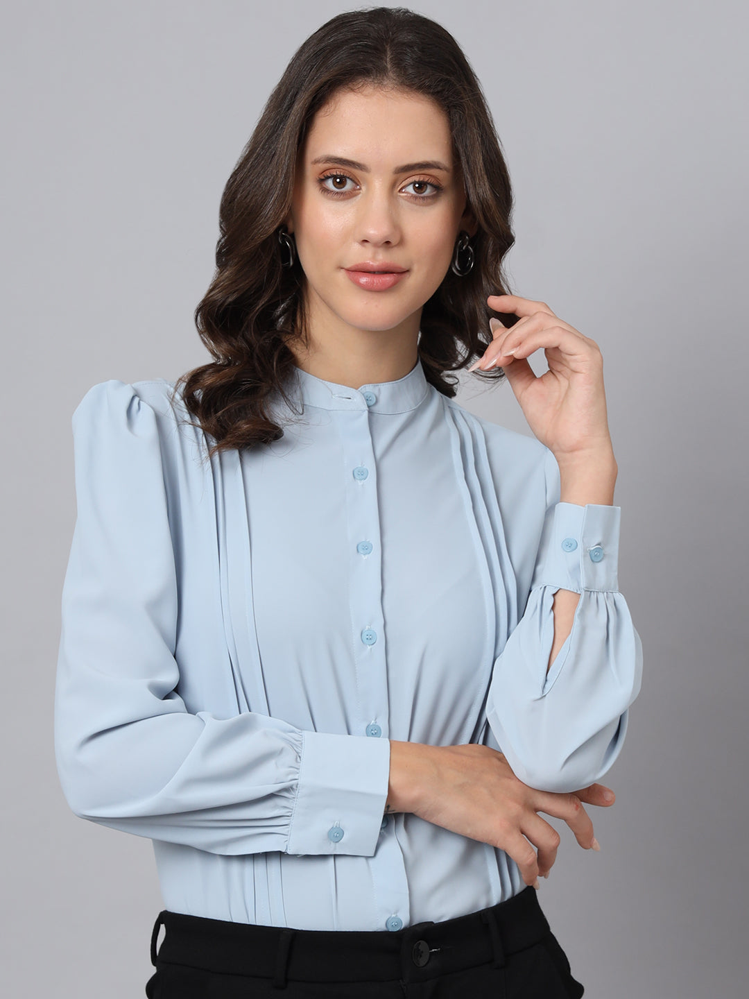 womens pleated formal shirts 4
