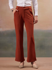women regular fit high rise bootcut trousers copy 2