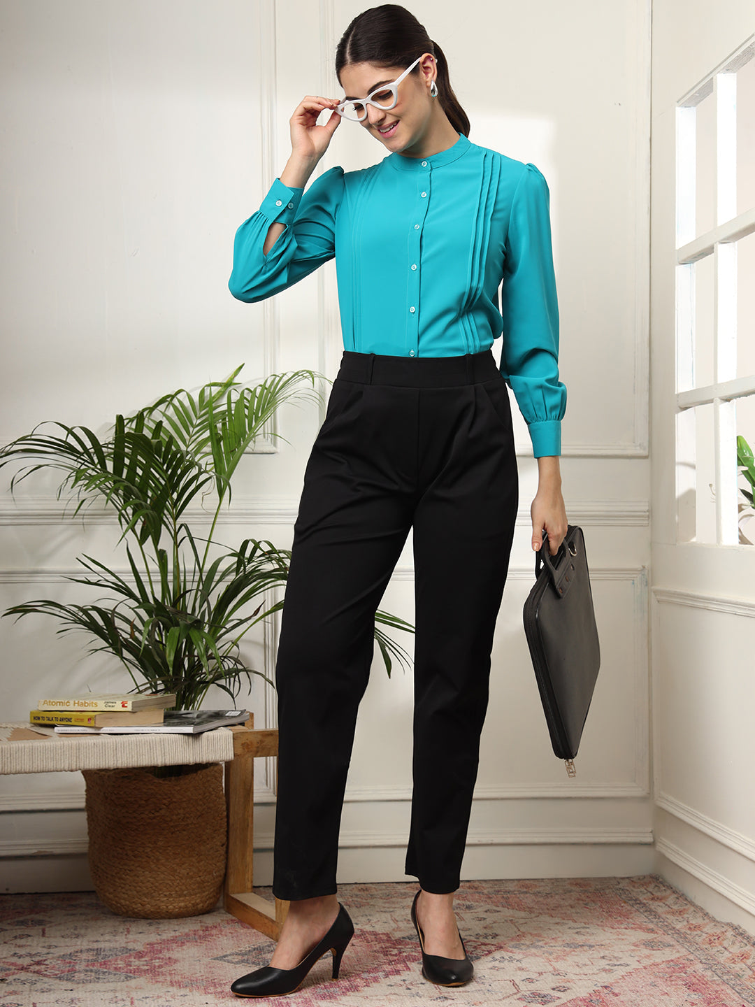 womens pleated formal shirts 4