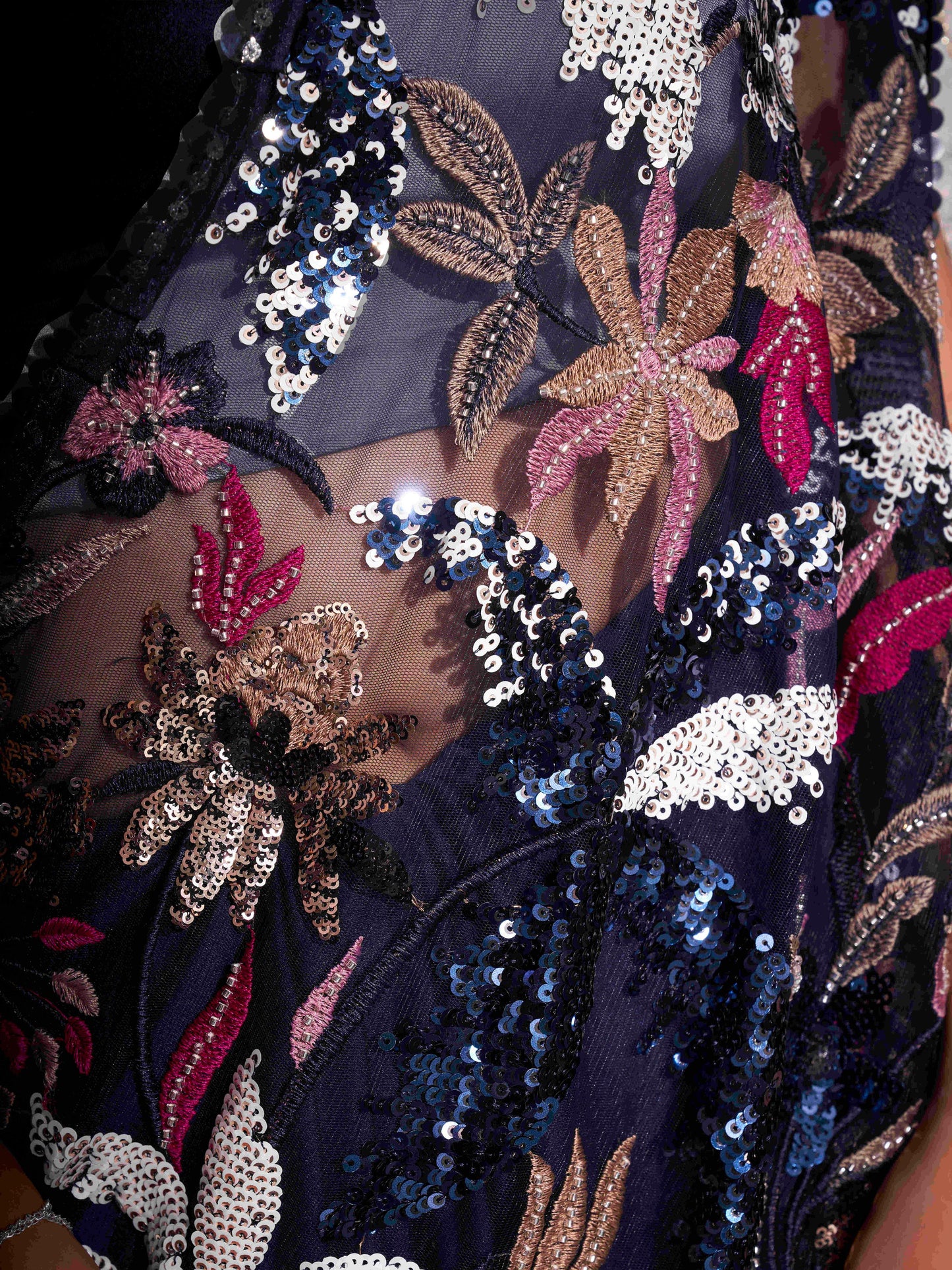 Tikhi Imli - Blue colored designer saree with heavy embroidery on shoulder portion