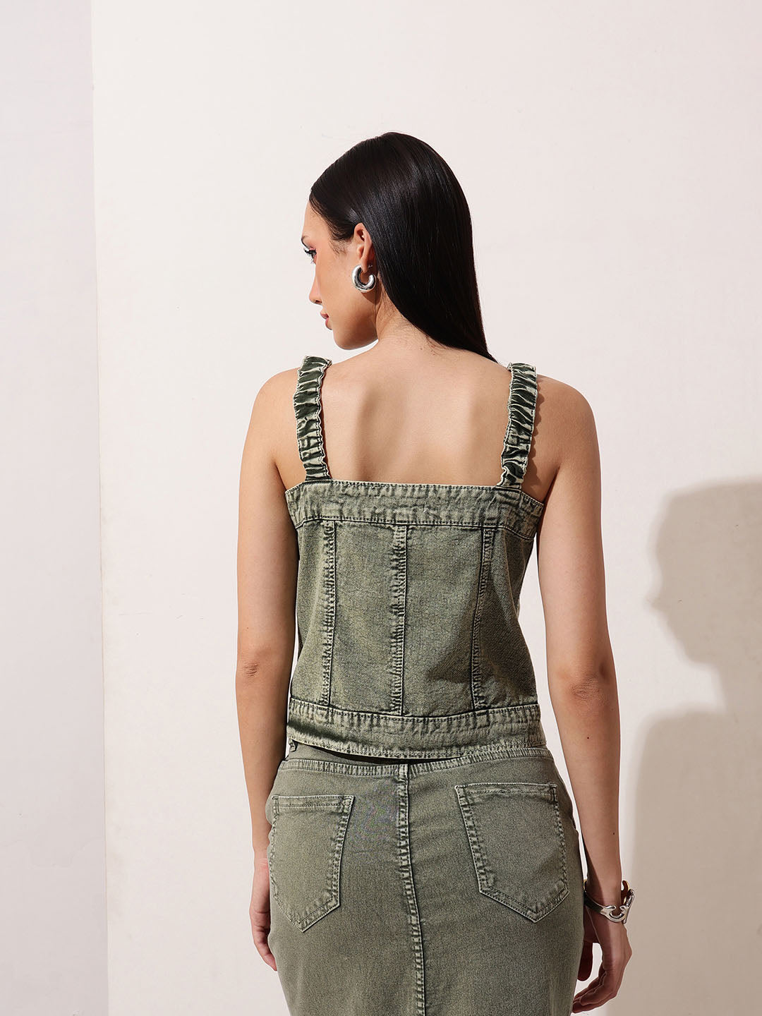 Shoulder Denim Top