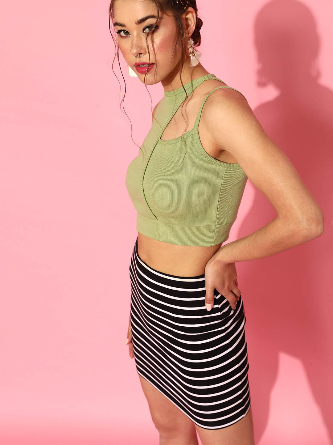 One Shoulderstrappy Crop Top