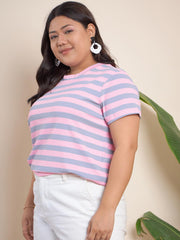 Striped rib top