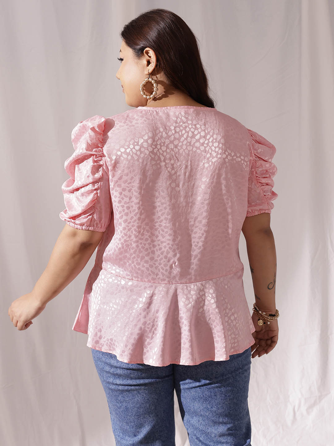 Jacquard Satin Top
