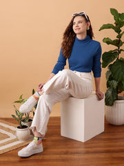 Rib High Neck Top