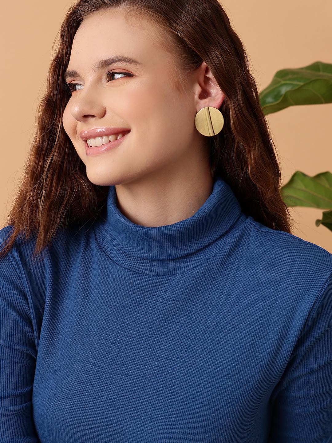 Rib High Neck Top