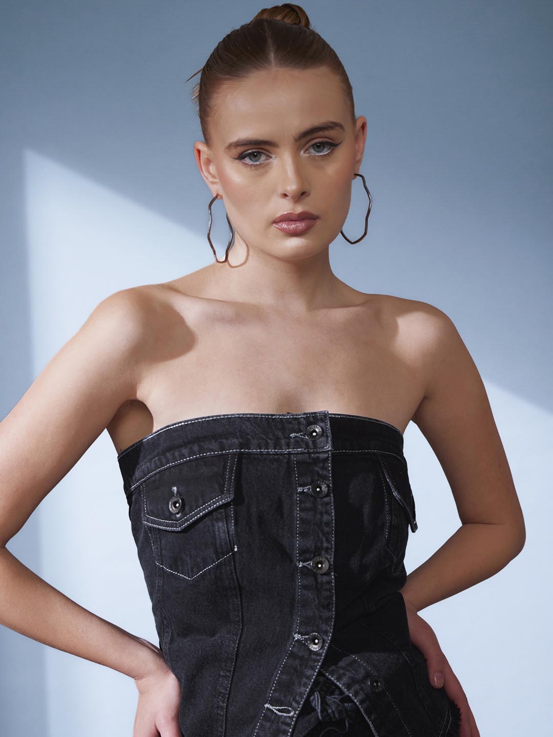 Denim Corset Top
