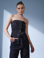 Denim Corset Top