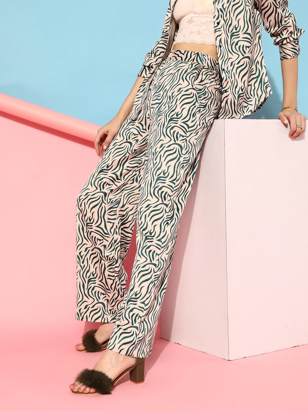 Printed Satin Trouser
