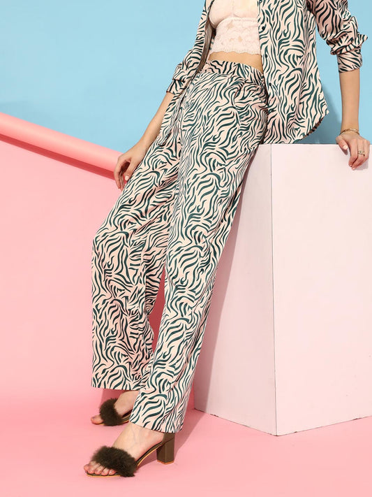 Printed Satin Trouser