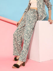 Printed Satin Trouser