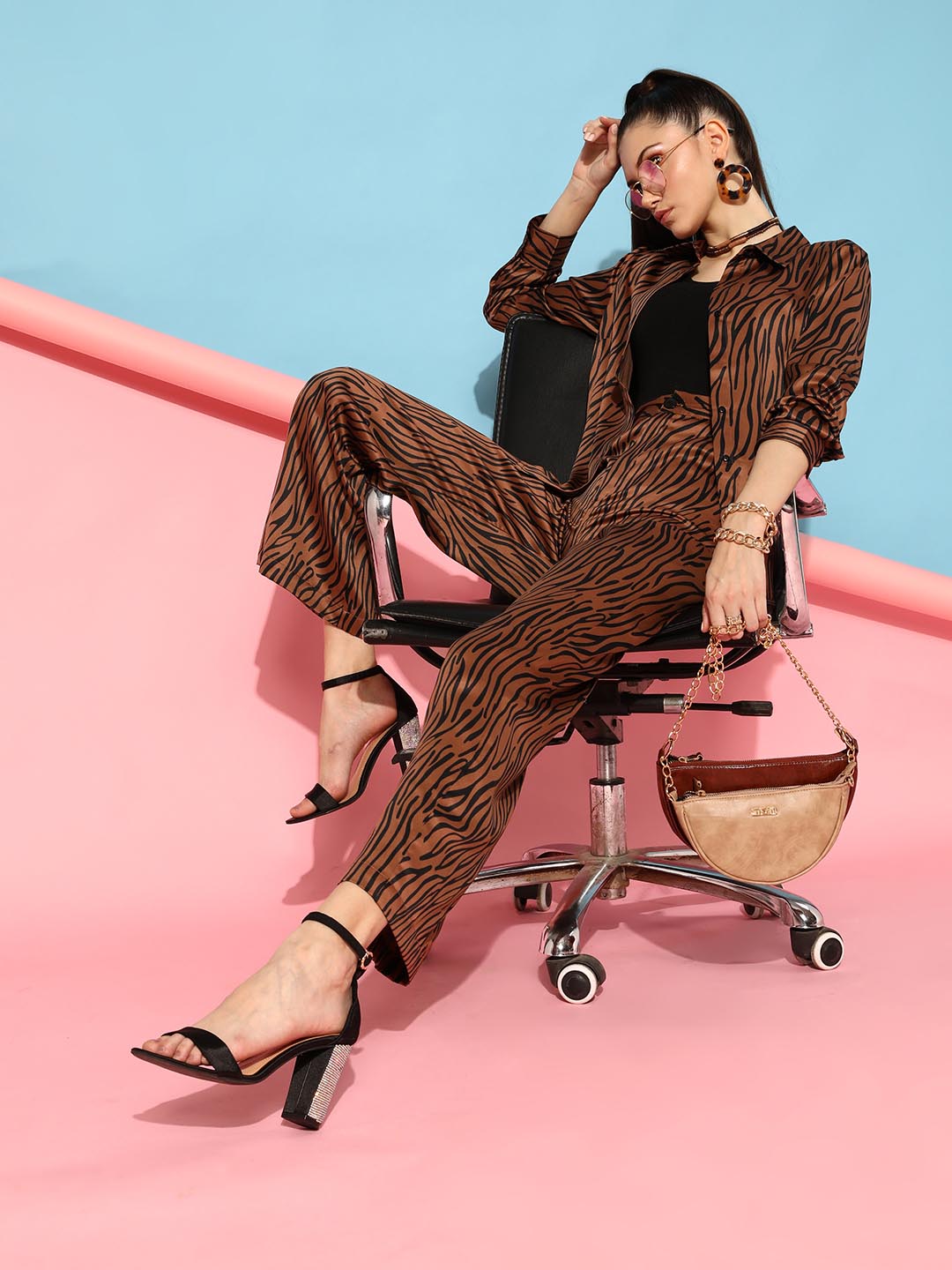 Printed Satin Trouser