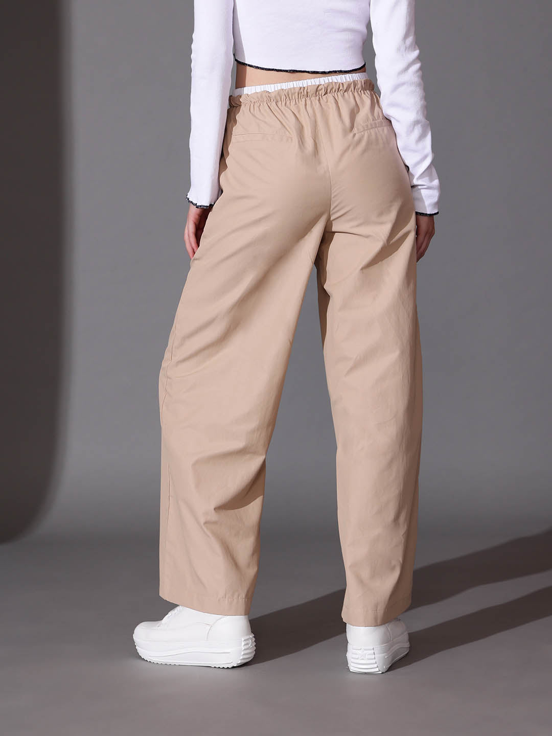 Contrast waist Trouser
