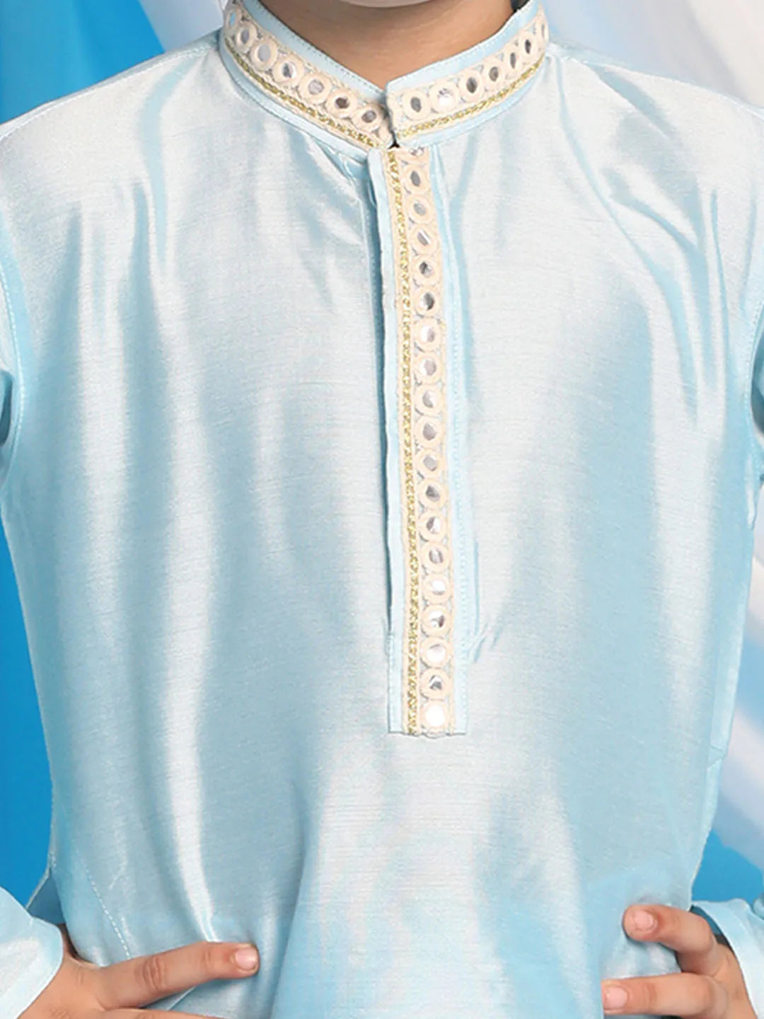 Vastramay - Boys' Aqua Kurta And Pyjama
