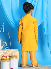 Vastramay - Boys' Yellow Kurta Pyjama Set