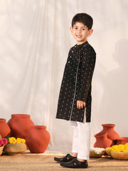 Vastramay - Boys' Black Kurta Pyjama Set
