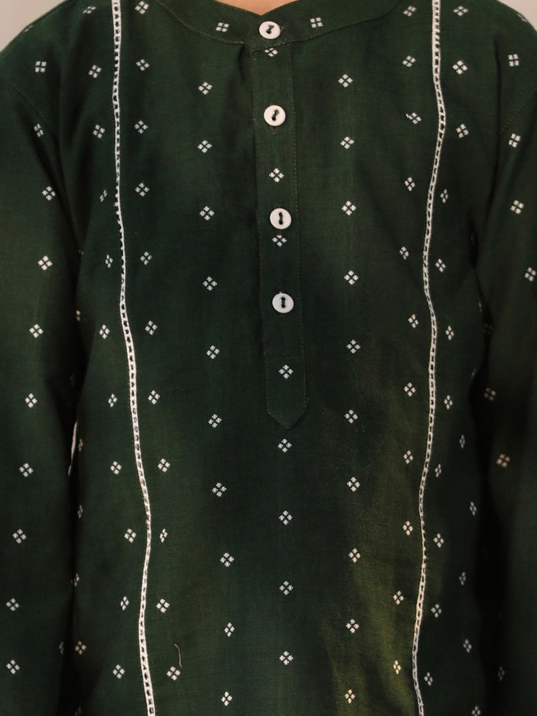 Vastramay - Boys' Bottle Green Kurta Pyjama Set