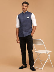 Vastramay - Men's Blue - Nehru Jacket