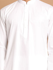 Vastramay - Men's White Pure Cotton Kurta Pyjama Set