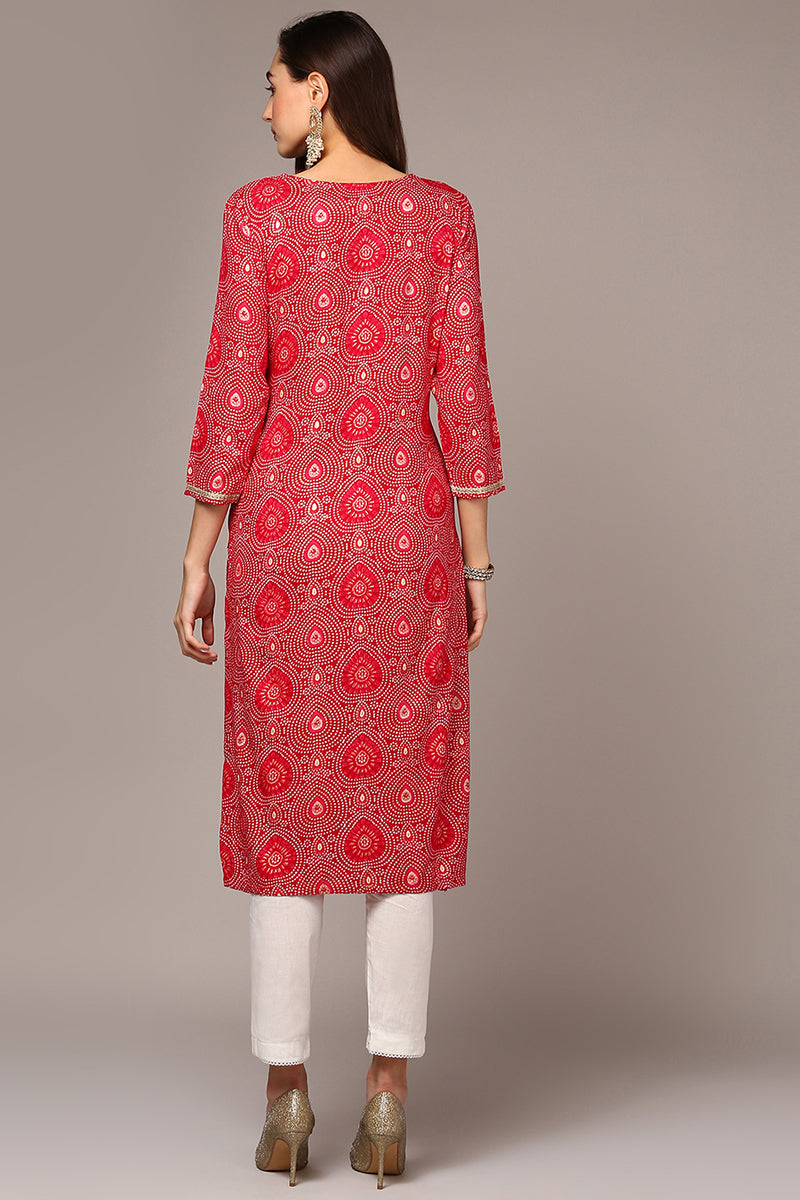 pink-viscose-rayon-bandhani-straight-kurta-vck9548