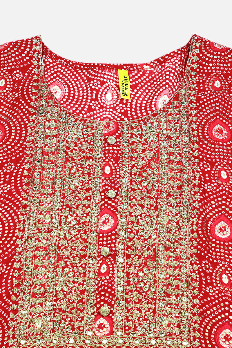 pink-viscose-rayon-bandhani-straight-kurta-vck9548