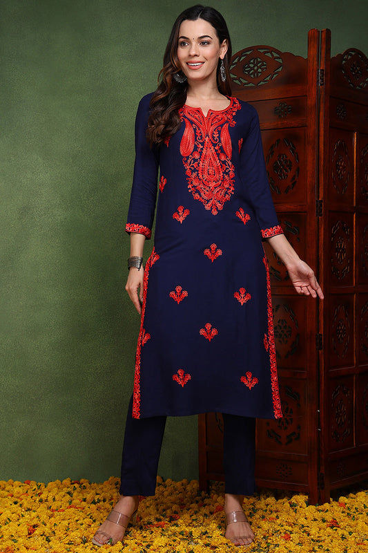 blue-viscose-rayon-solid-embroidered-chikankari-straight-kurta-vck9766