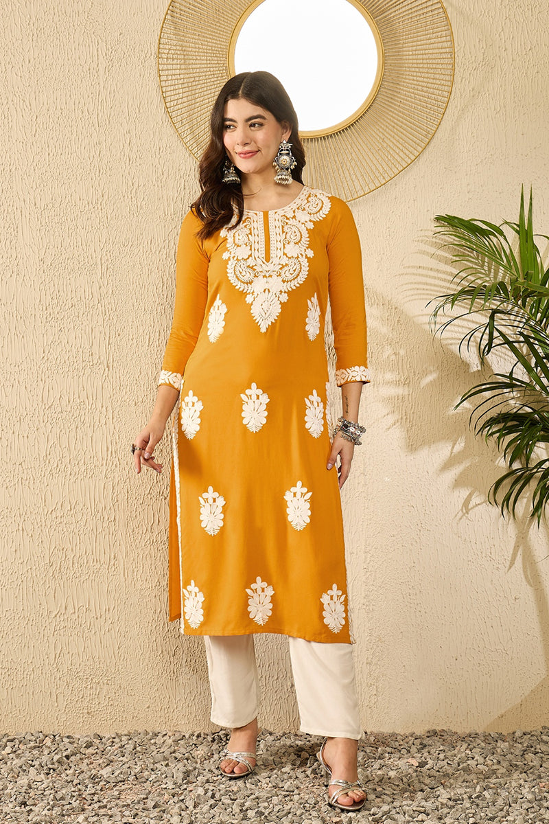 yellow-viscose-rayon-embroidered-straight-kurta-vck9783