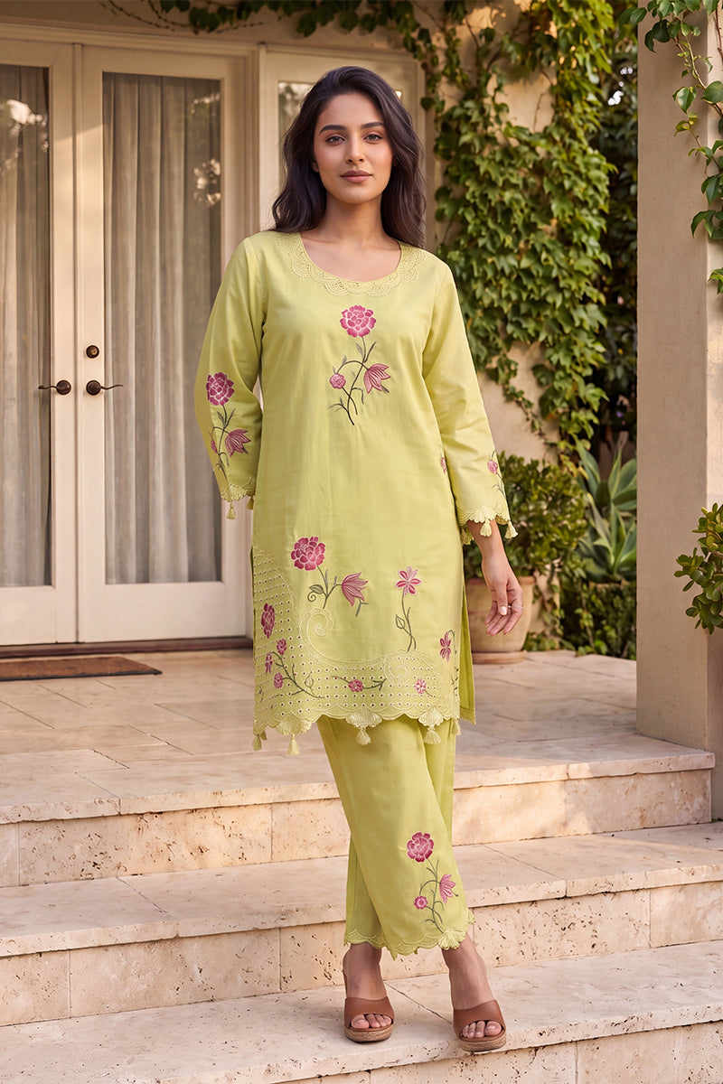 ahika-womens-yellow-silk-blend-embroidered-solid-top-with-palazzos-co-ords-vcord1131