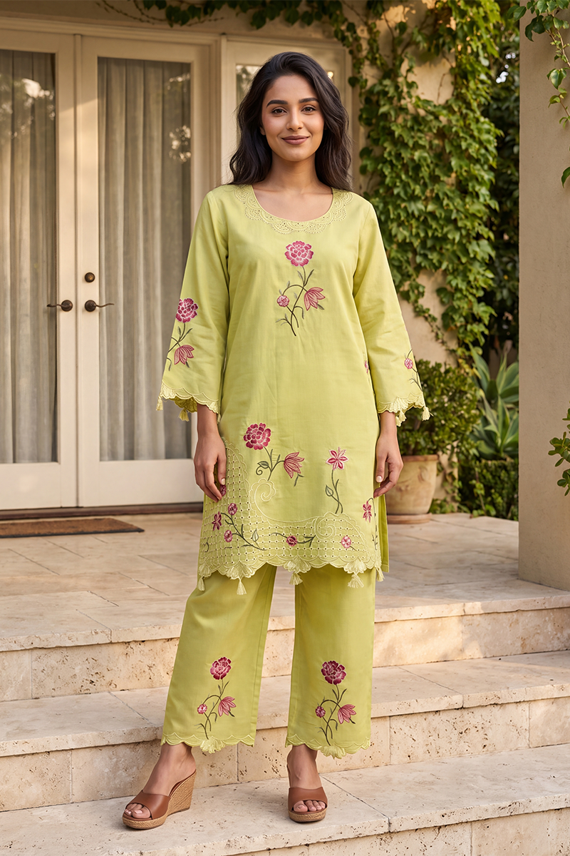 ahika-womens-yellow-silk-blend-embroidered-solid-top-with-palazzos-co-ords-vcord1131