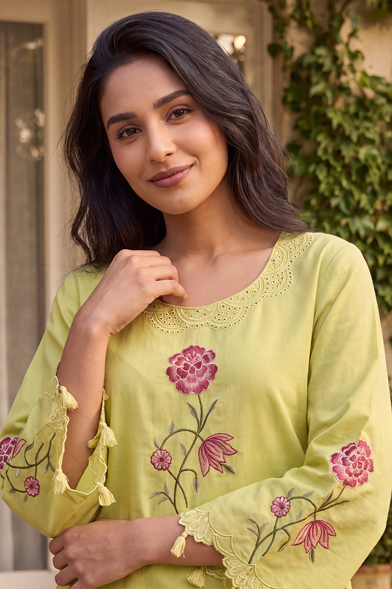 ahika-womens-yellow-silk-blend-embroidered-solid-top-with-palazzos-co-ords-vcord1131