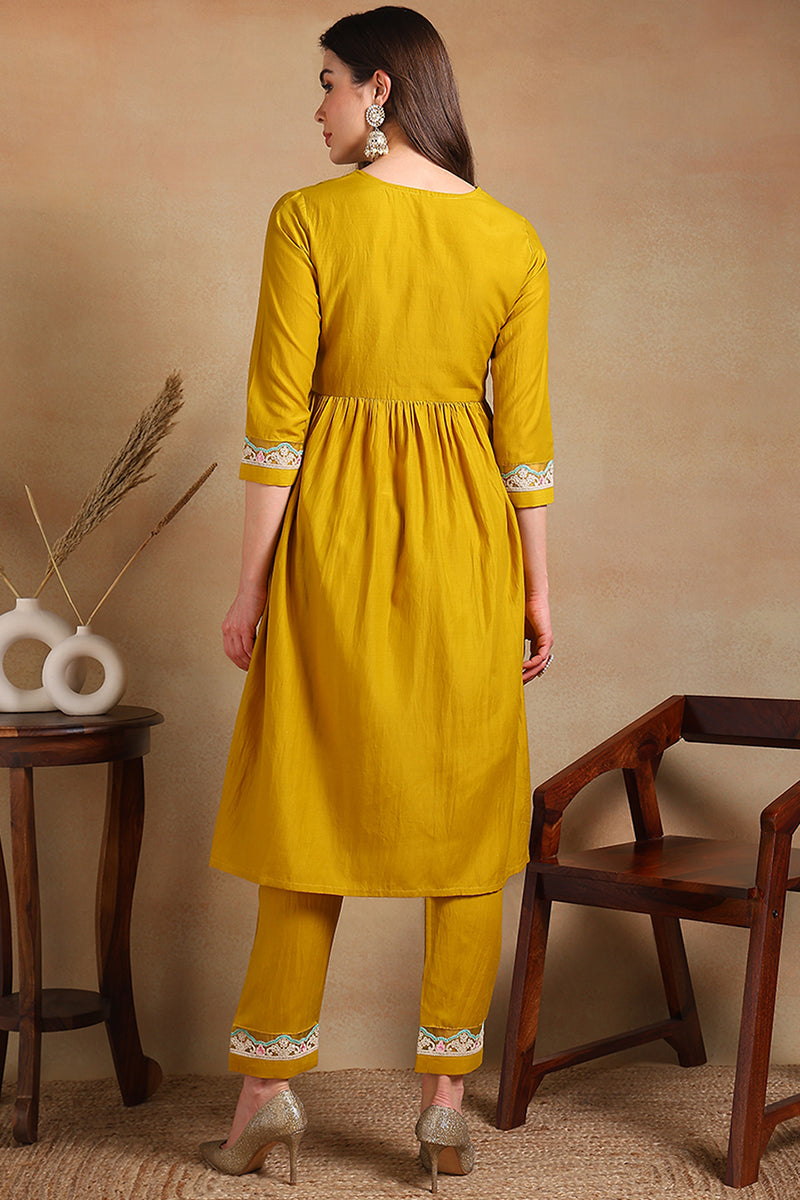 yellow-silk-blend-solid-embroidered-flared-kurta-set-vkset1484