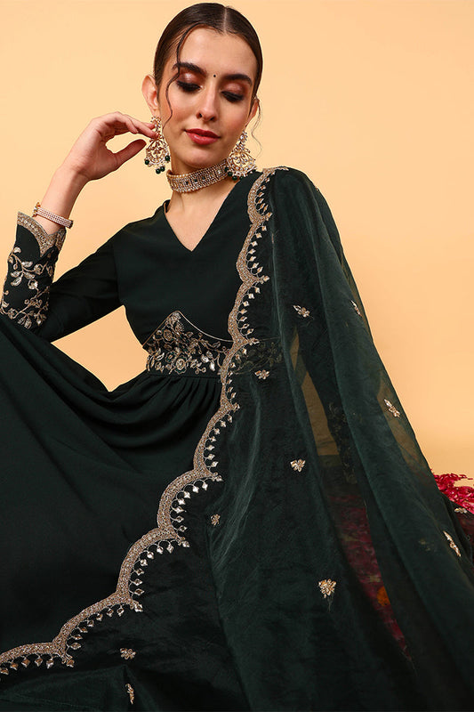 green-georgette-embroidered-zari-work-flared-kurta-set-vkset1490