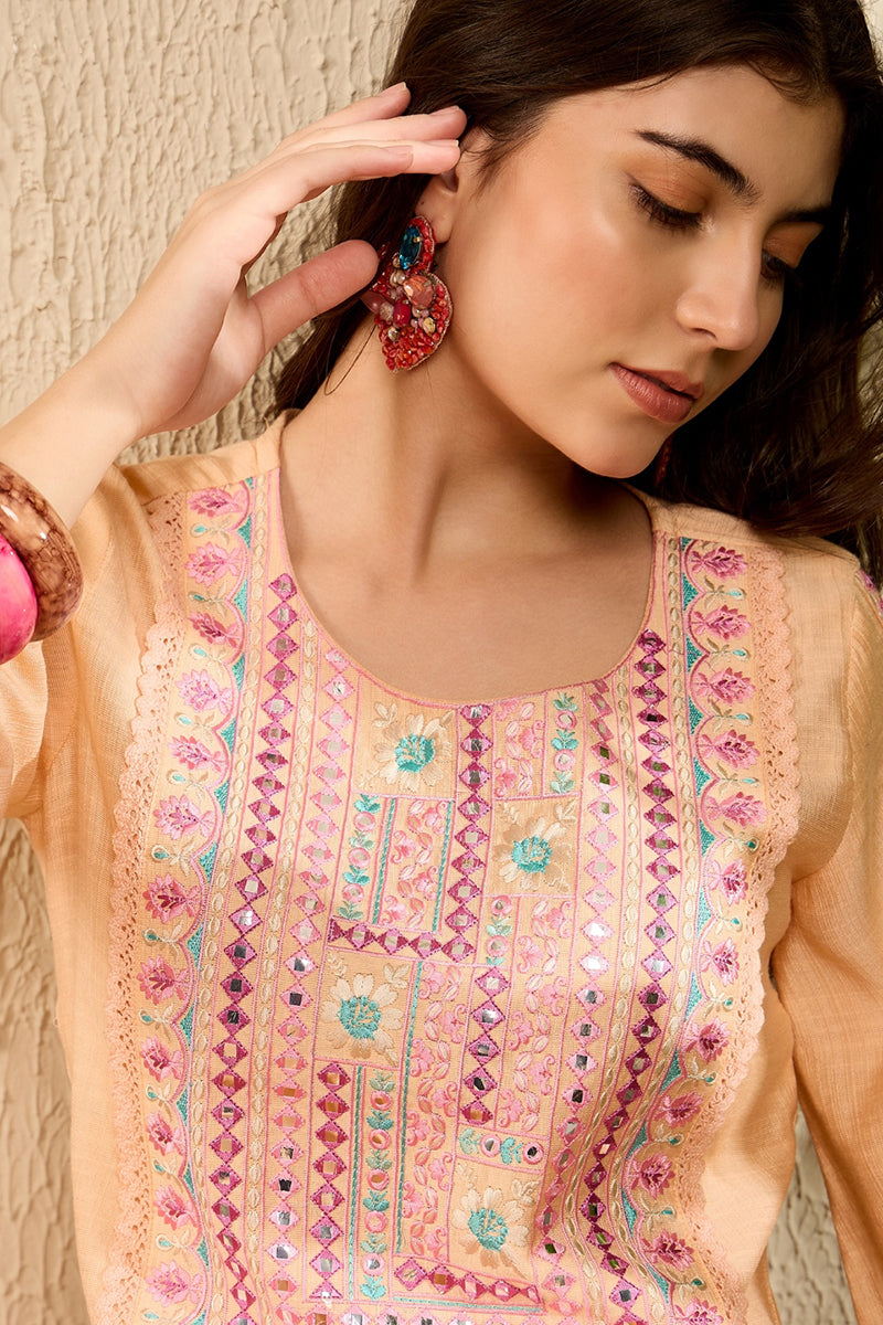 peach-viscose-rayon-solid-embroidered-straight-trouser-kurta-set-vkset1525