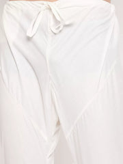 Vastramay - Men's Aqua And Cream Silk Blend Kurta Pyjama Set