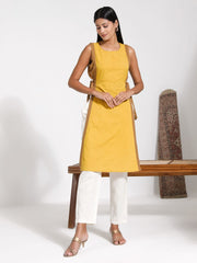 Vastramay - WOMEN'S TIE UP DETAIL KURTA WITH COTTON PANT SET
