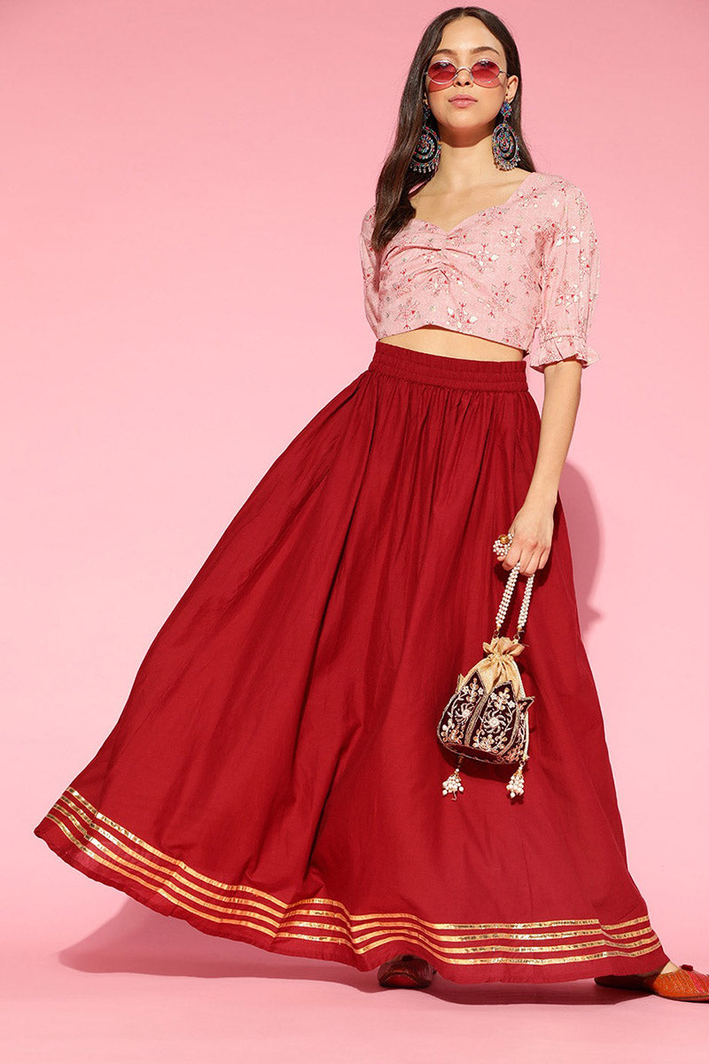 peach-cotton-ethnic-motifs-crop-top-vt1169