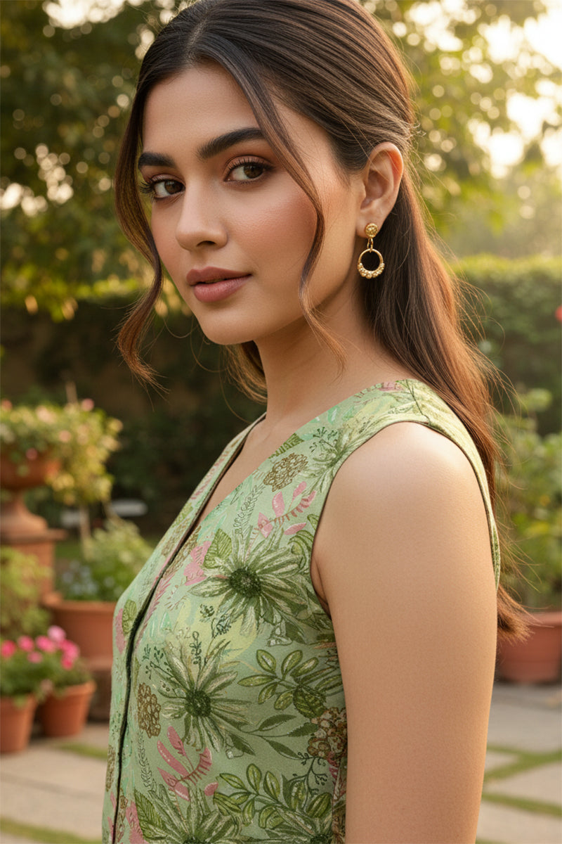 green-viscose-rayon-floral-printed-v-neck-regular-top-vt1413