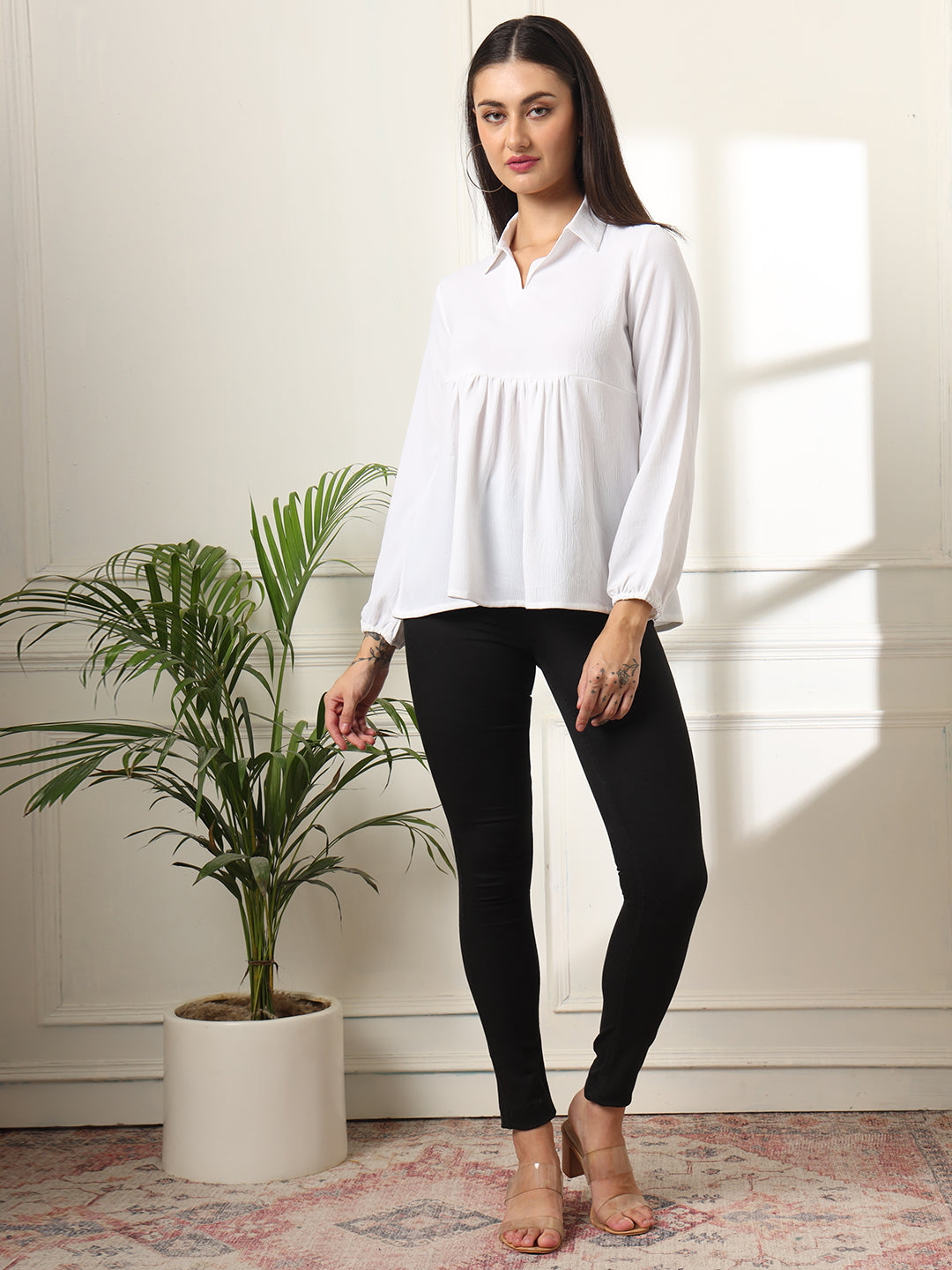 casual regular sleeves solid women maroon top 1